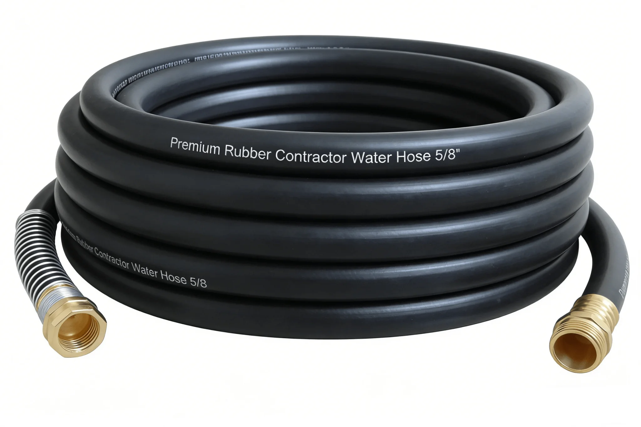 50 ft Premium Rubber Garden Hose 5/8″ Contractor Grade Heavy Duty Water Hose GR58050