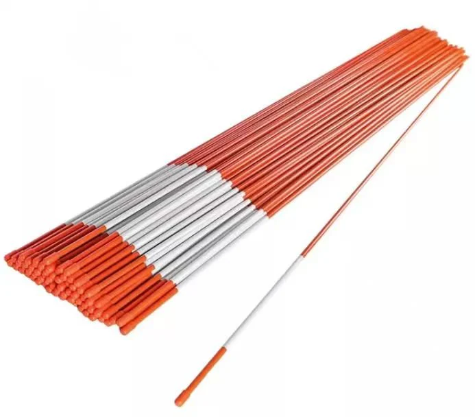 50 PCS Fiberglass Reflective Snow Stakes – Orange Driveway Markers (48" or 72") for Snow Plowing & Landscaping | FSS002 / FSS003