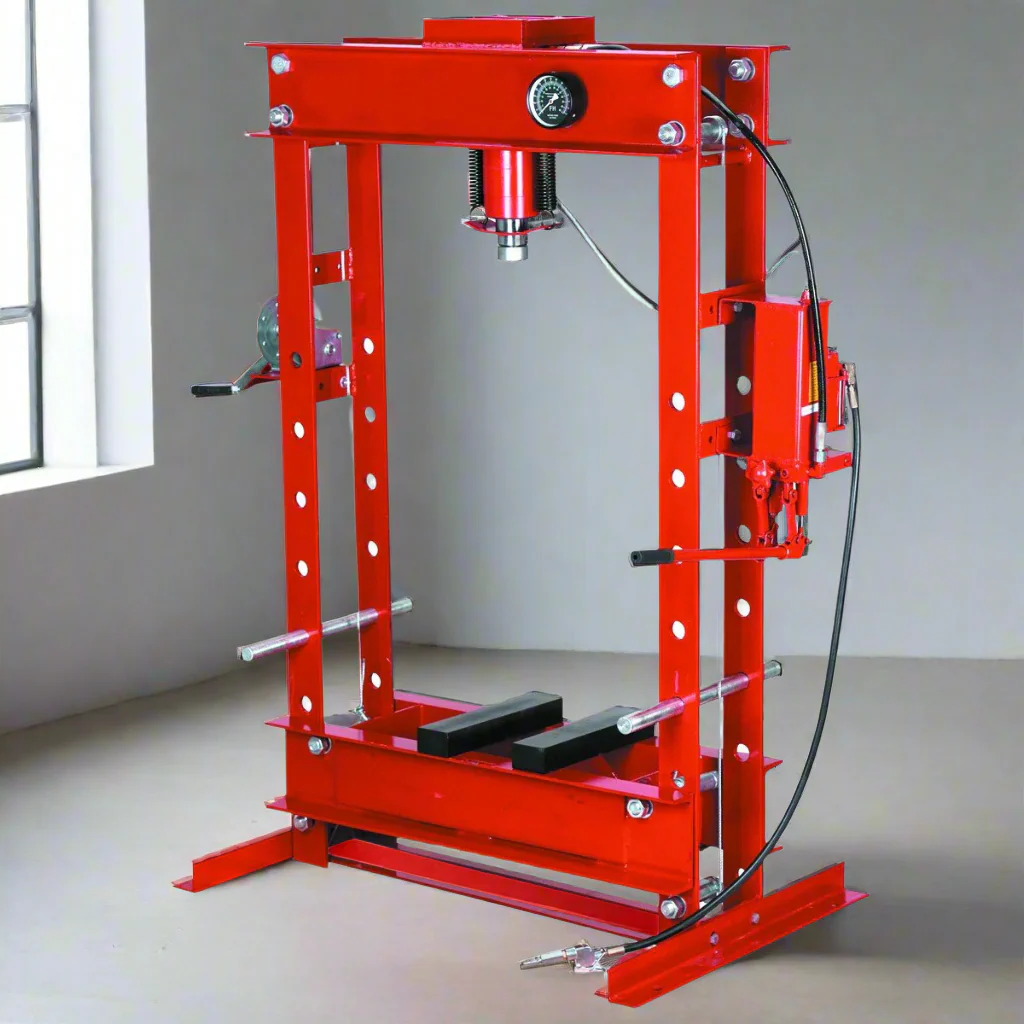 50 Ton Hydraulic Shop Press – Dual-Speed Air Press Machine with Arbor Plates, 100,000 LB Capacity | SKU: 50TSHP