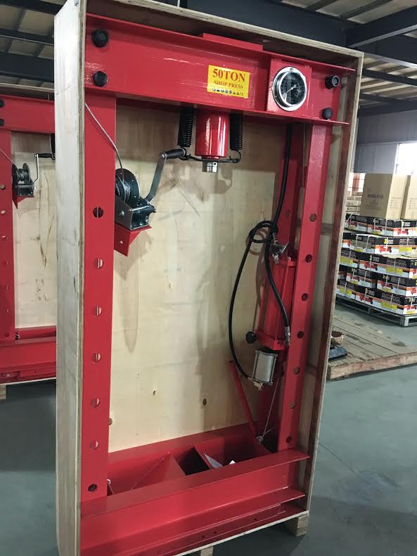50 Ton Hydraulic Shop Press – Dual-Speed Air Press Machine with Arbor Plates, 100,000 LB Capacity | SKU: 50TSHP - Image 5