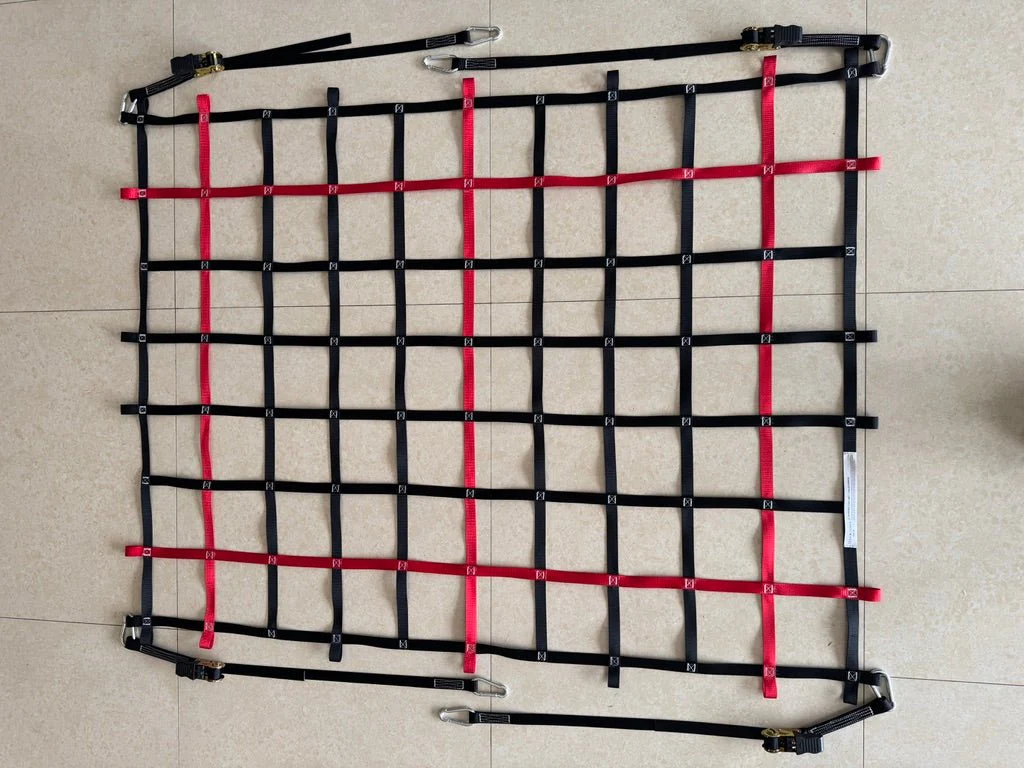 50" x 66" Heavy-Duty Ratchet Cargo Net with Hooks and Adjustable Straps – Reinforced Truck Bed & Trailer Tie-Down Net CN5066