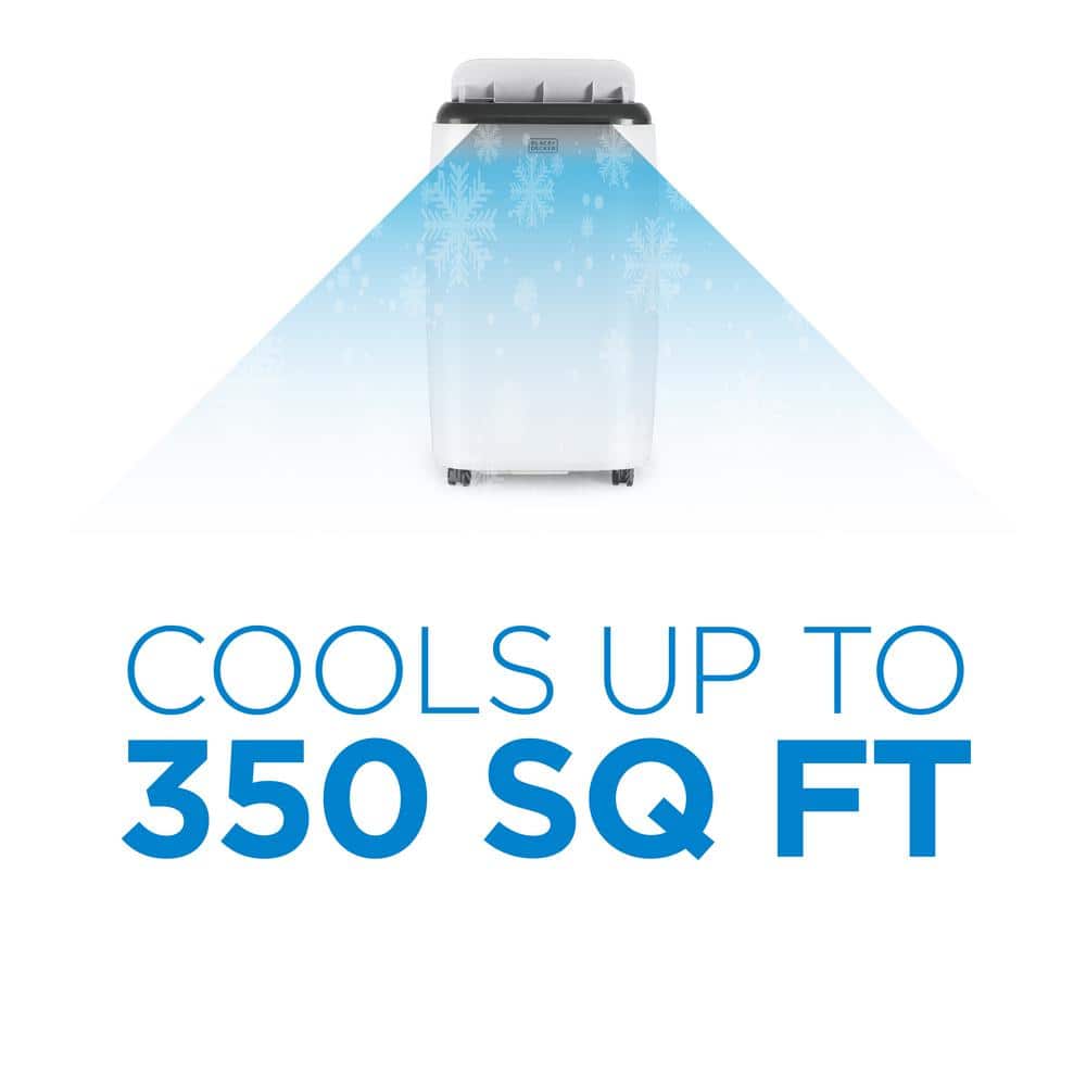 5000 BTU (DOE) Portable Air Conditioner Cools 350 sq. ft. without Heater with Dehumidifier with Remote in White - Image 3