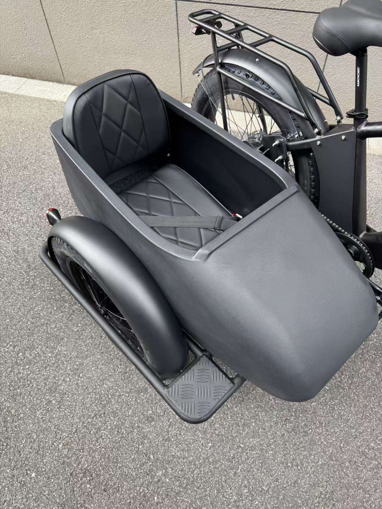 500W Jet Black Trike Electric bicycle Sidecar Bike with Aluminum‑Alloy Frame 039912 - Image 12