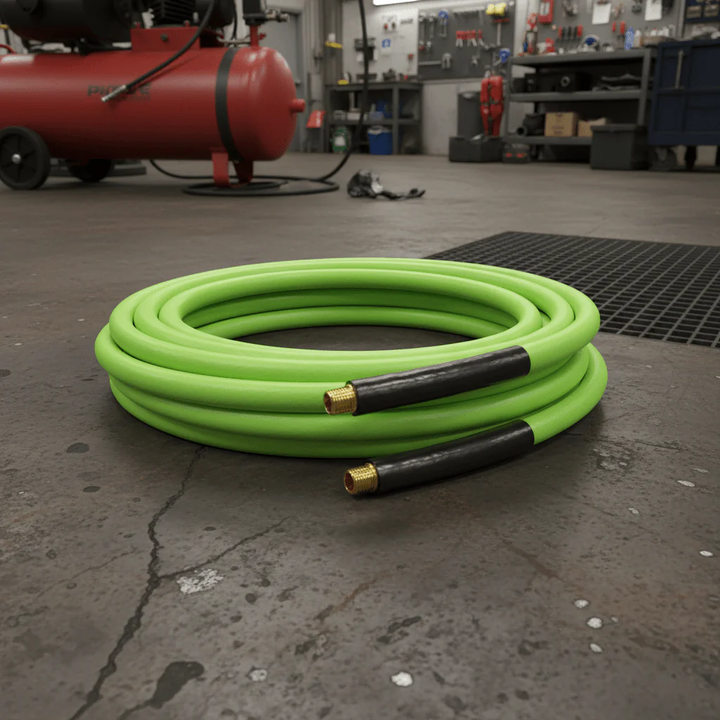 New 50 FT Hybrid Air Hose 3/8″ & 1/2″ – All-Weather Flexible Air Line AH38 AH12