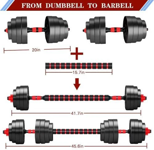 110 Lbs Adjustable Dumbbell Weight Set for Strength Training & Lifting | SKU: S1225 - Image 3