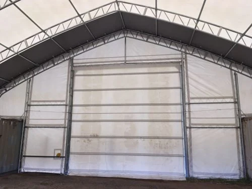 50x40 & 50x80 FT Double Truss Fabric Storage Buildings – Heavy-Duty PVC Container Shelters - Image 3