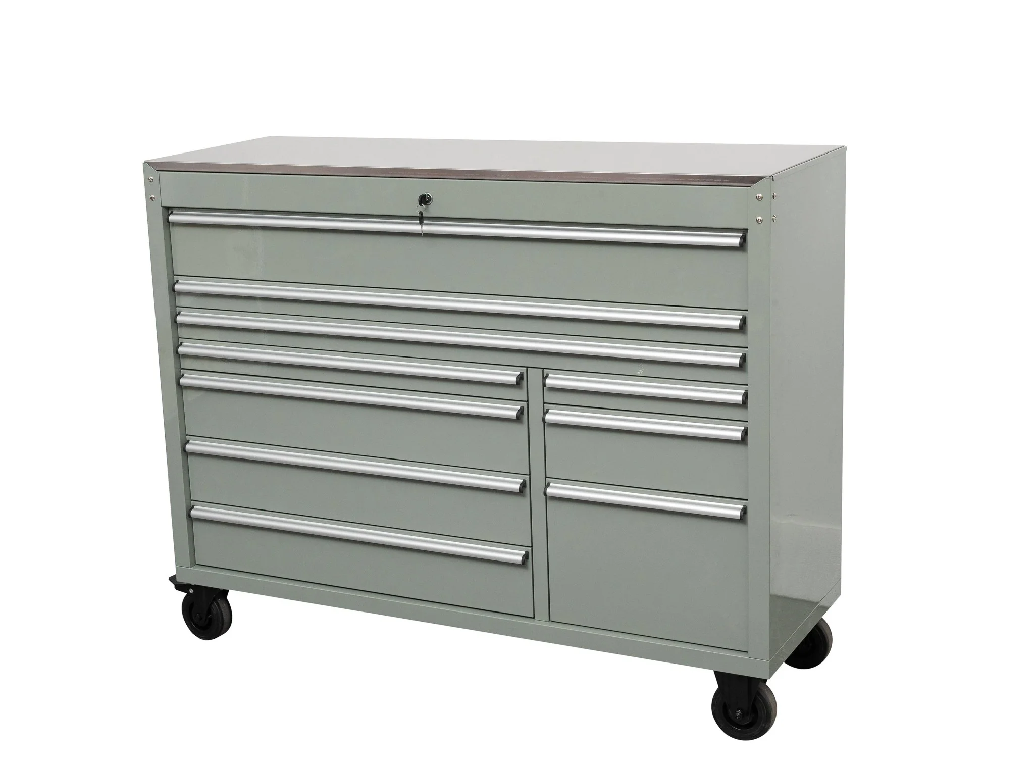 55" Siebel Tool Bench with Stainless Steel Top | 10-Drawer Workstation - Image 10