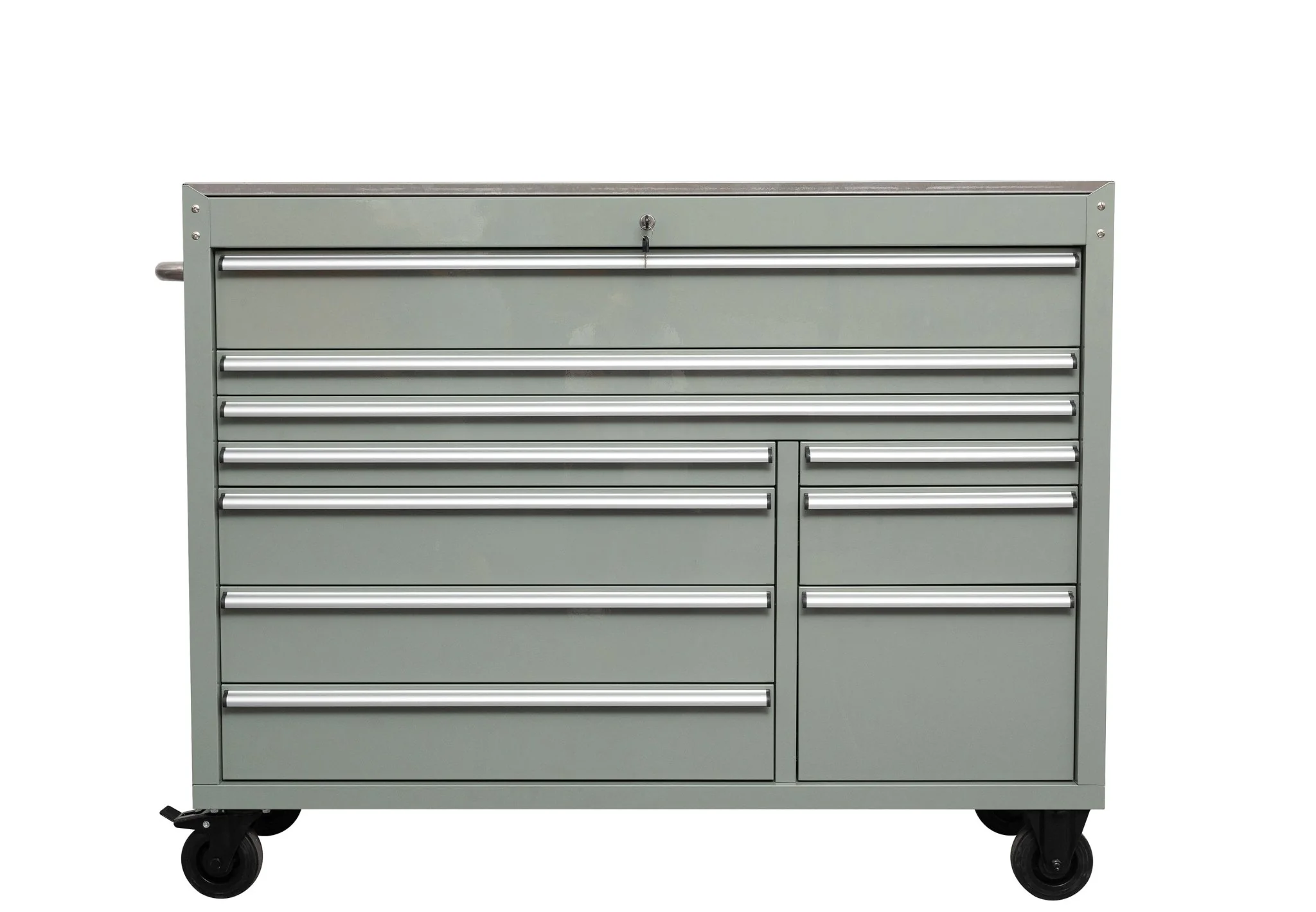 55" Siebel Tool Bench with Stainless Steel Top | 10-Drawer Workstation - Image 8