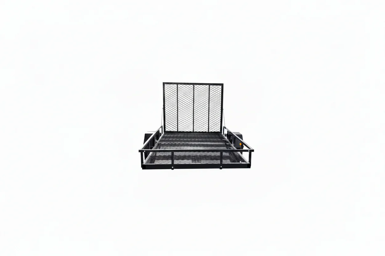 5x10 ATV Utility Trailer Mesh Floor & Gate Heavy Duty Steel Frame 1980 lbs GVW AWA510S - Image 3