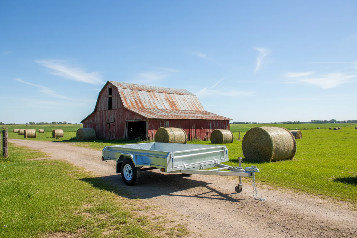 5x8 Hot Dipped Galvanized Utility Trailer Fully Welded Tilt Trailer 2" Coupler AWA96BW - Image 2