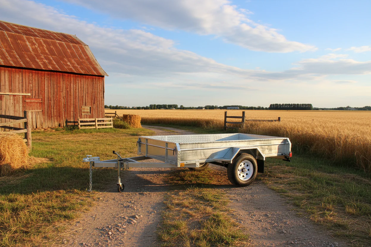5x8 Hot Dipped Galvanized Utility Trailer Fully Welded Tilt Trailer 2" Coupler AWA96BW - Image 3