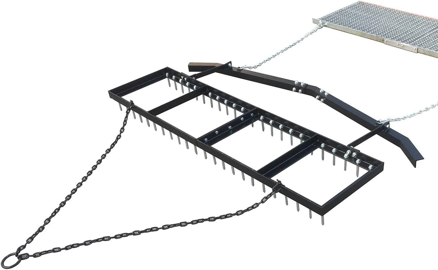 6 Ft Spike Drag Mat with Leveling Bar – Heavy-Duty Steel Mesh Arena & Driveway Drag for ATV, UTV, Tractor – Rust-Resistant Field Drag, 72"x18" - Image 4