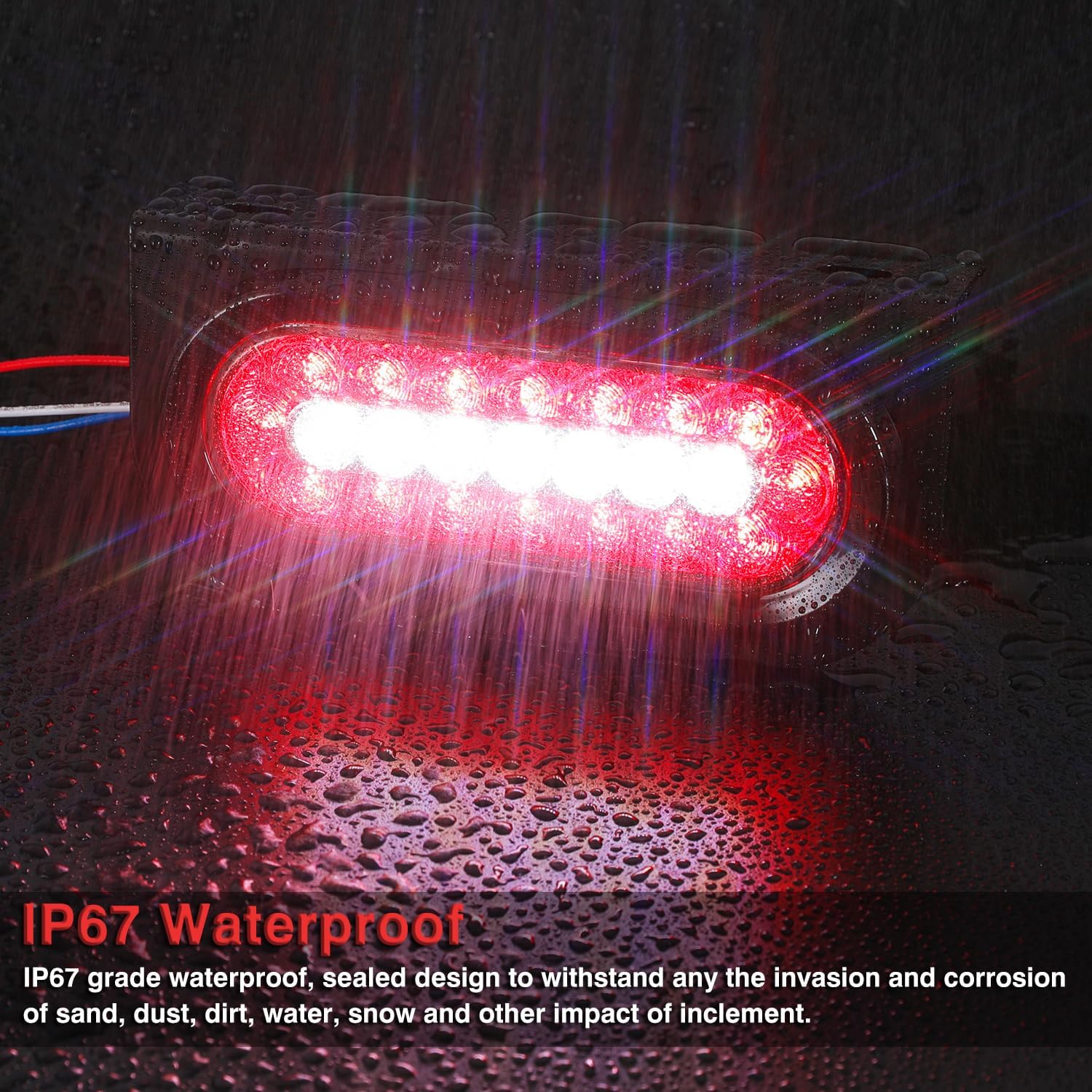 6" Oval LED Trailer Light Kit 2PCS Waterproof Brake Turn Reverse Lights 6INCHO - Image 8