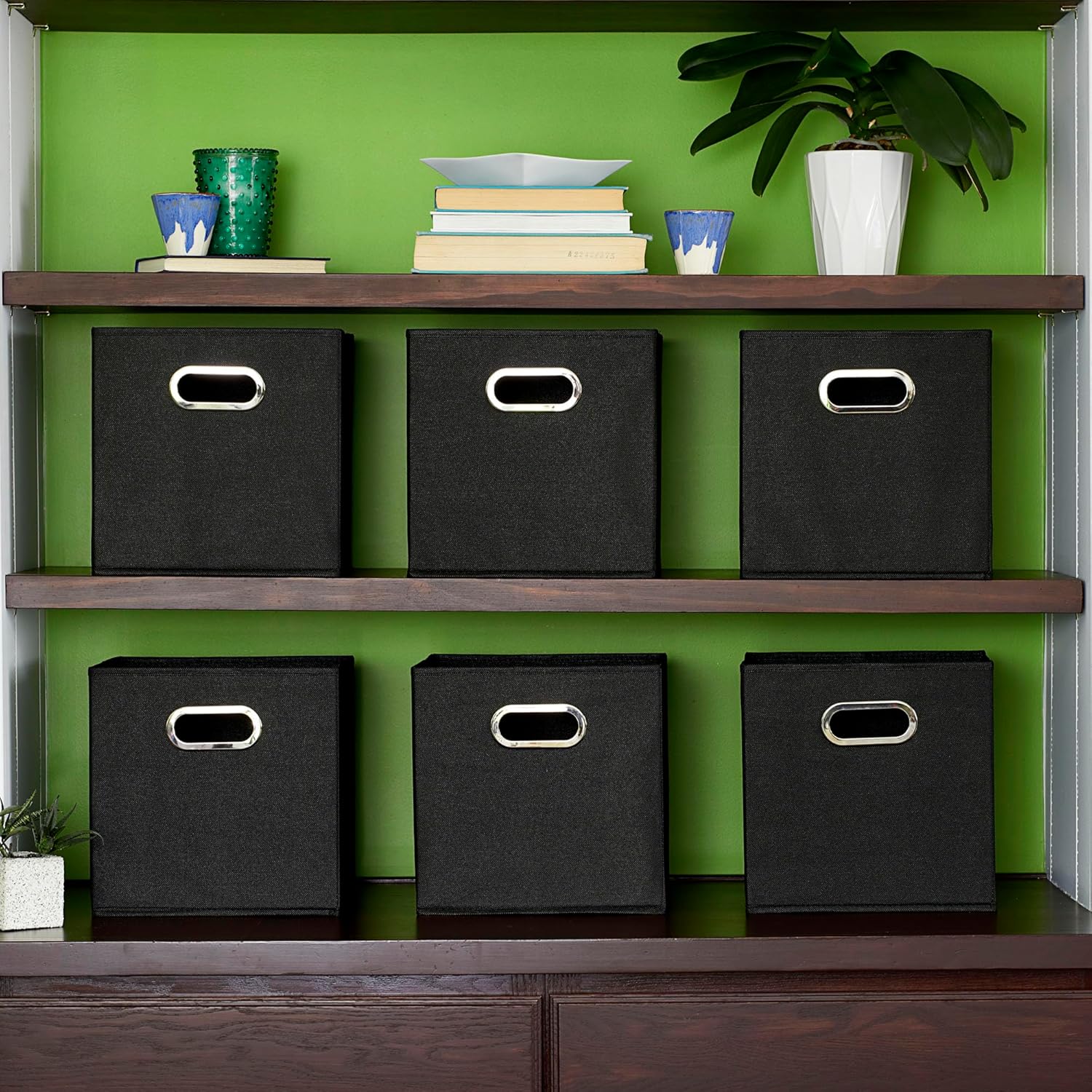6-Pack Foldable Fabric Storage Bins – Cube Organizers with Handles for Closet & Shelf Use | SKU: S1327 - Image 5