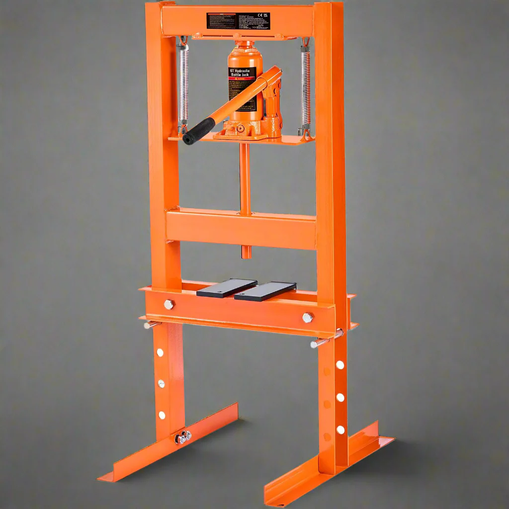 6-Ton H-Frame Hydraulic Shop Floor Press – Heavy-Duty Steel Frame with Relief Valve 3581271