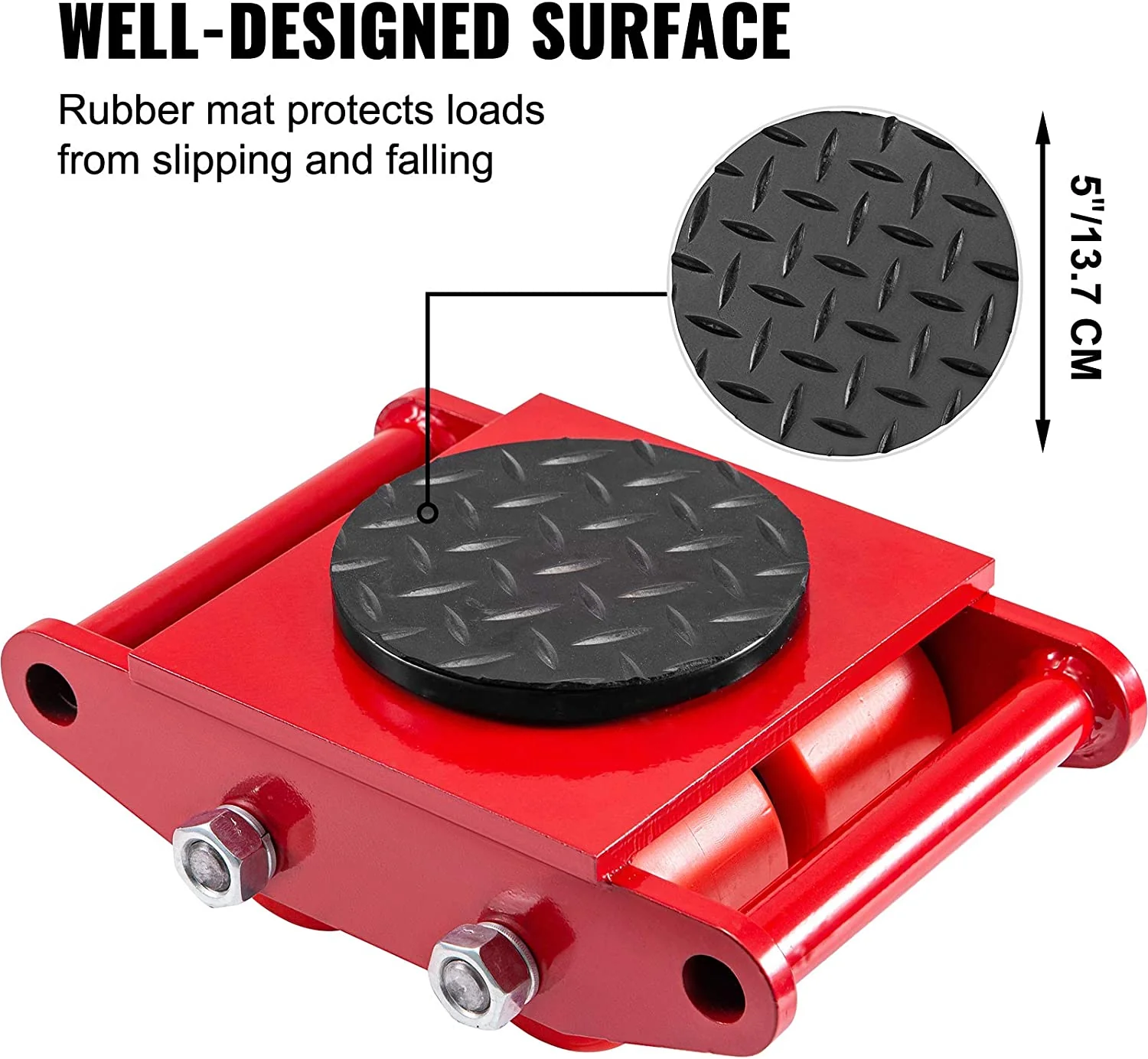 New 4 PCS 6-Ton Machinery Mover Skates | Heavy-Duty Equipment Moving Rollers | SKU 444423