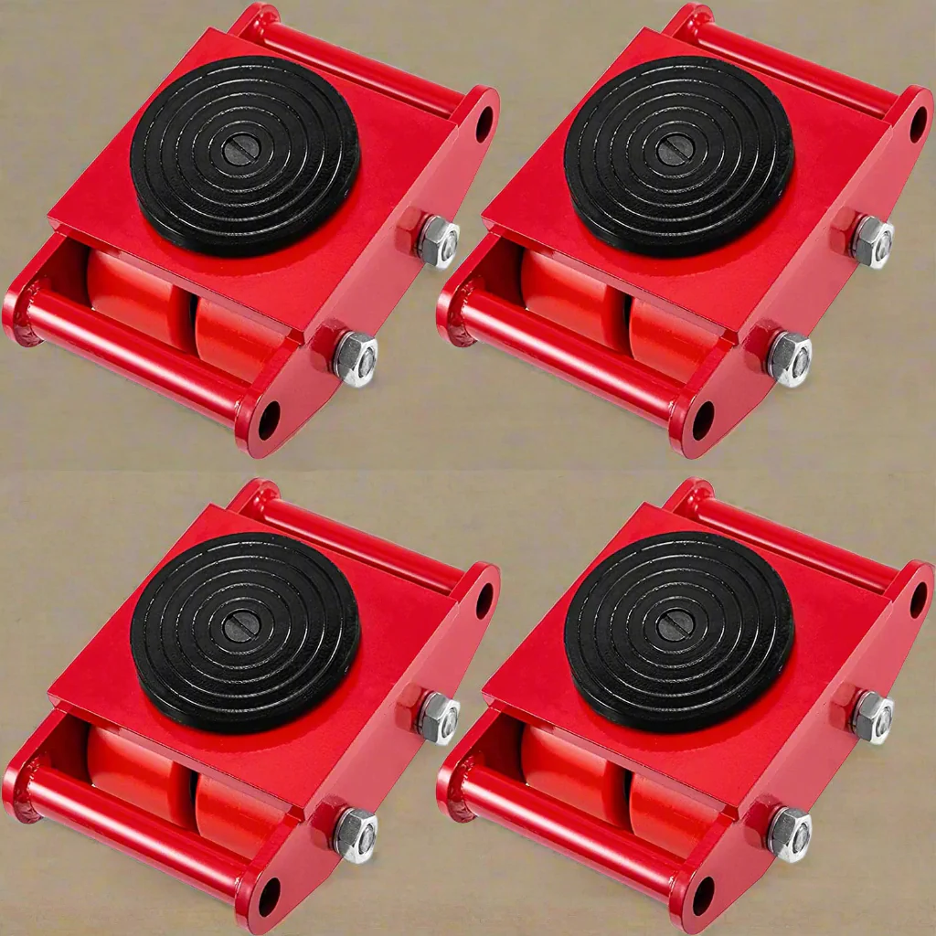 New 4 PCS 6-Ton Machinery Mover Skates | Heavy-Duty Equipment Moving Rollers | SKU 444423 - Image 6