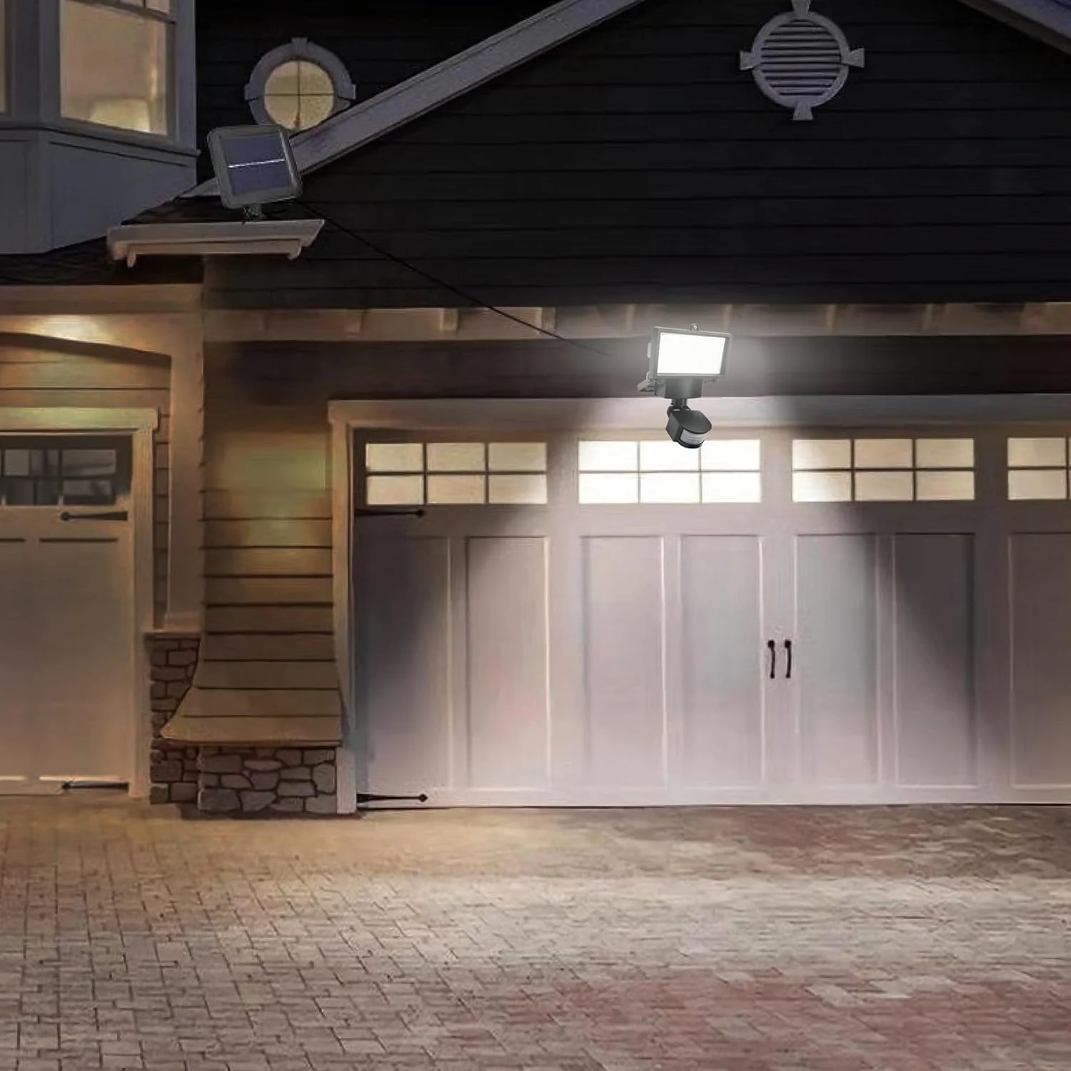 60 LED Solar Motion Sensor Flood Light – Outdoor Waterproof Security Spotlight for Yard, Garage & Garden | 527051 - Image 3