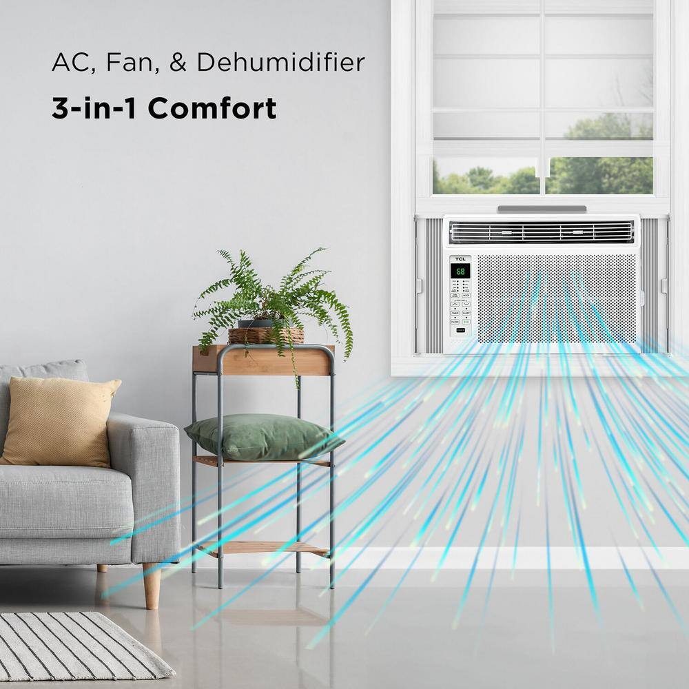 6000 BTU Window Air Conditioner, Fan and Dehumidifier, 250 sq. ft., Remote Control, Easy-to-Use, Reusable Filter - Image 2