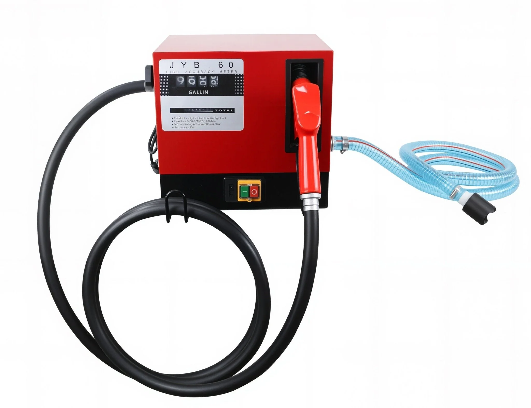 60L/Min Diesel Fuel Transfer Pump 110V with Nozzle, Hoses & Gauge – FD60A