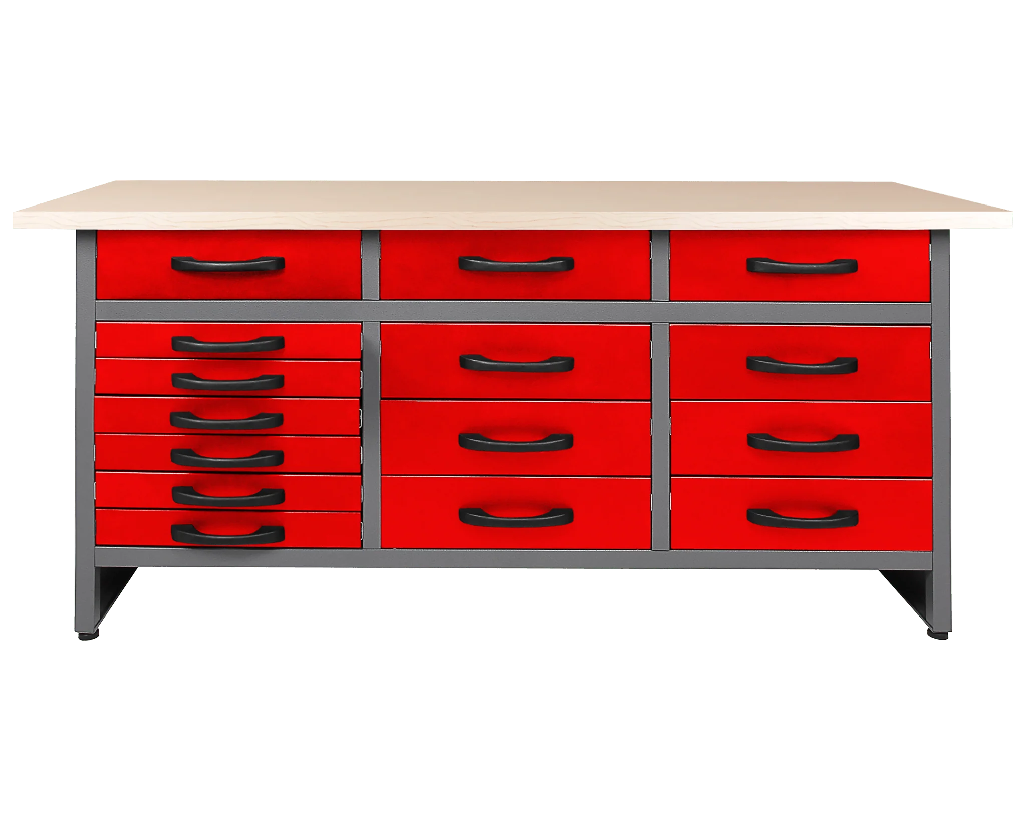 63" Heavy-Duty Metal Workbench with 15 Drawers | Garage Tool Storage Organizer - Image 5