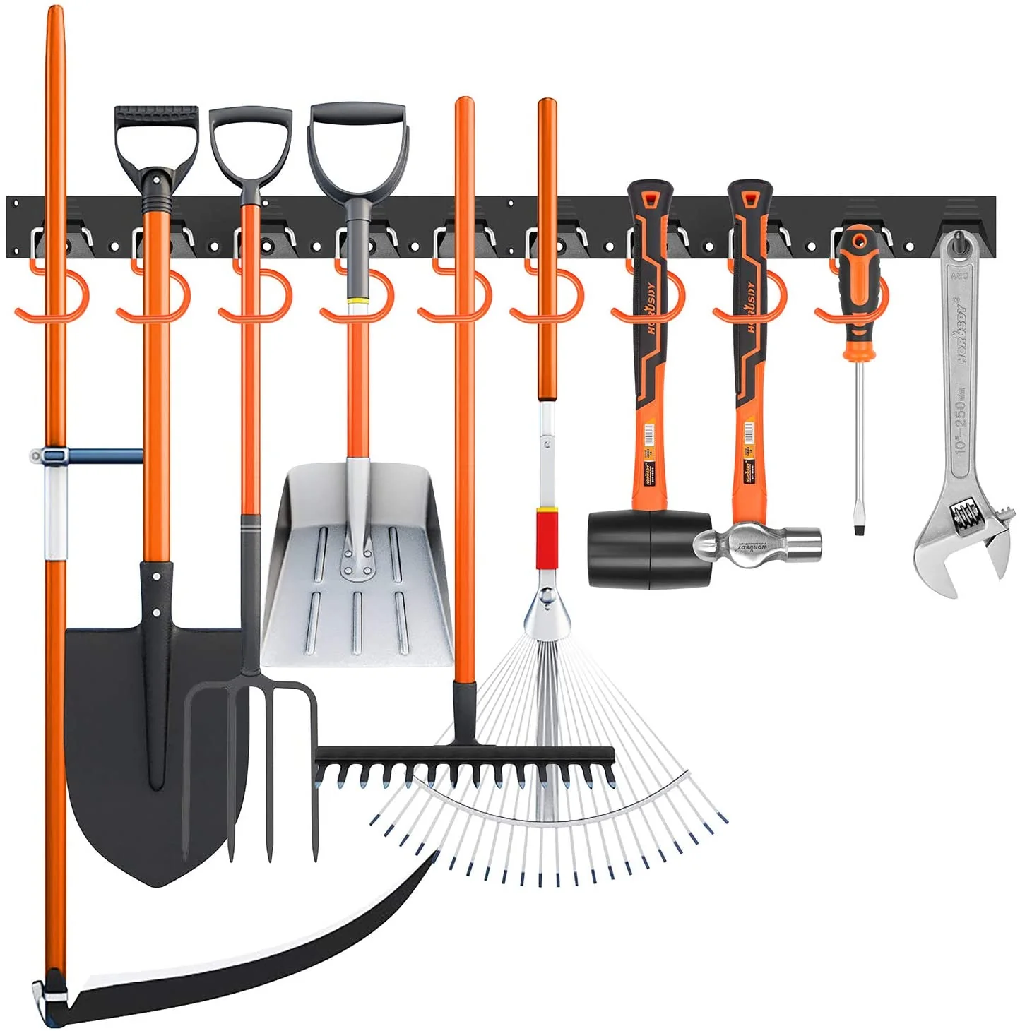 64" Garage Tool Organizer Wall Mount with Adjustable Hooks & Rails – Heavy-Duty Storage System WT21392 - Image 5
