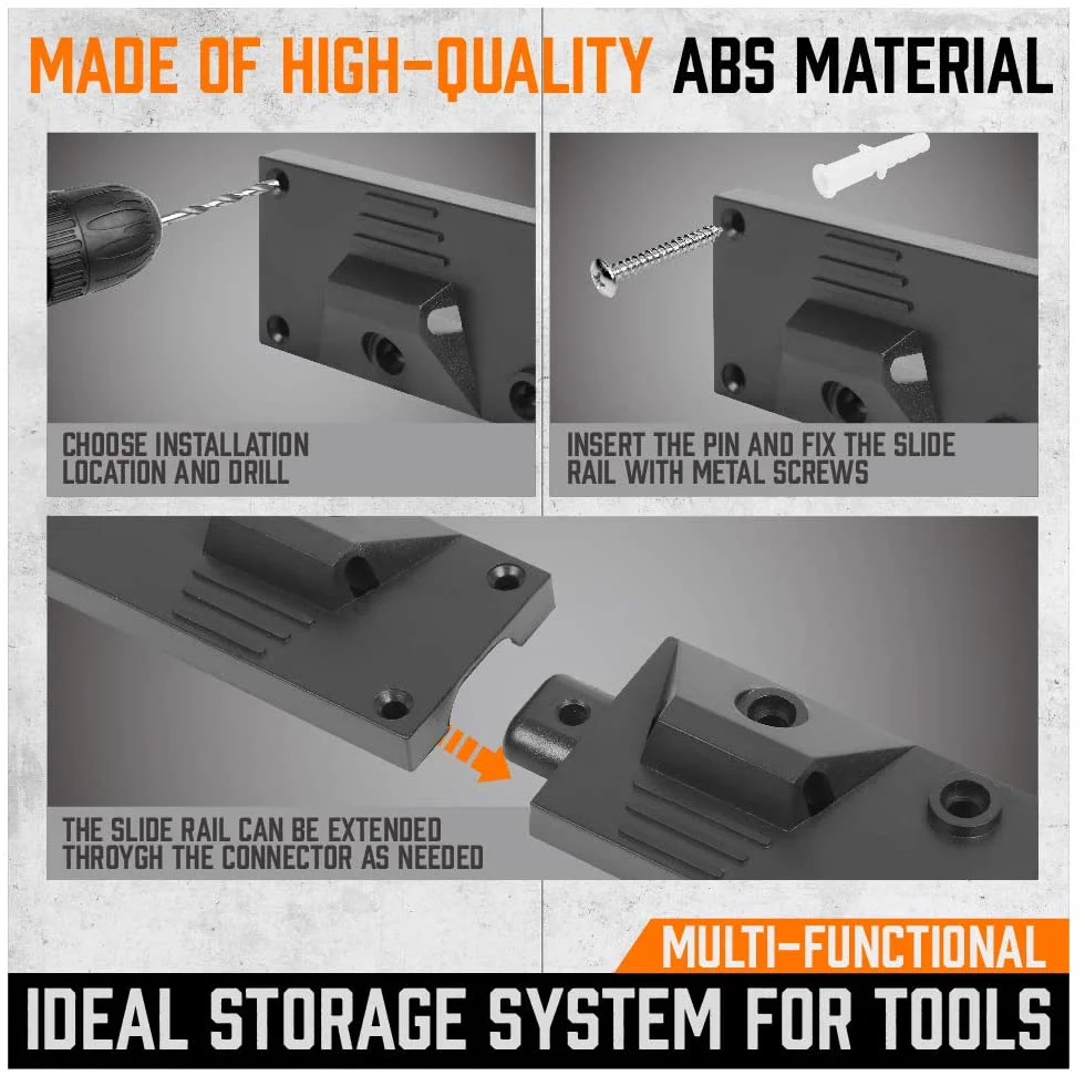 64" Garage Tool Organizer Wall Mount with Adjustable Hooks & Rails – Heavy-Duty Storage System WT21392 - Image 7