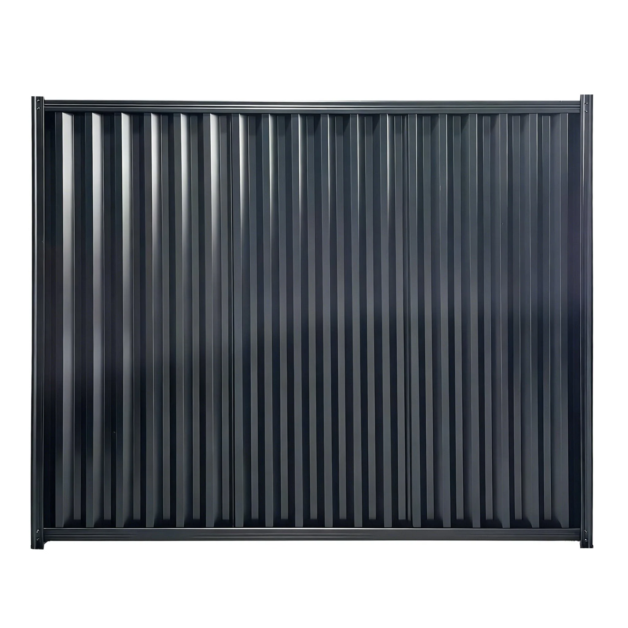 6ft Metal Fence Panel Galvanized Steel Corrugated Panel System 6ft x 7.6ft Heavy Duty FEN6MHDS