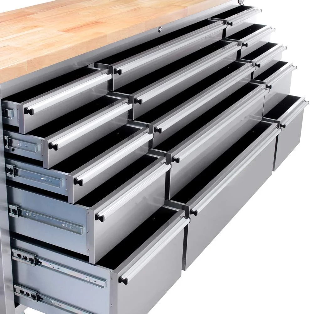 New 6 FT Stainless Steel Tool Bench – 15-Drawer Heavy-Duty Workstation HTC7215W - Image 4