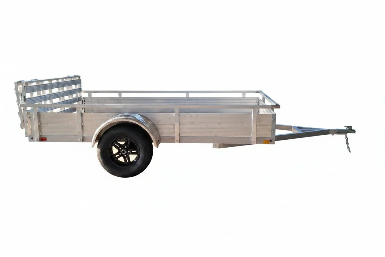 6x10 Aluminum Utility Trailer with Side Panels Torsion Axle LED Lighting Heavy Duty 3500 lbs GVWR AWA610AL - Image 3
