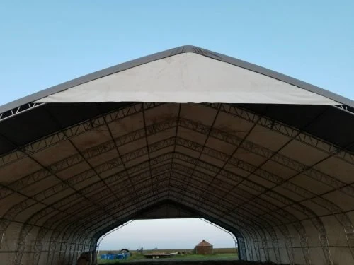 70 Ft Wide Double Truss Storage Building – Heavy-Duty 26.5oz PVC with Dual Winch Doors - Image 7