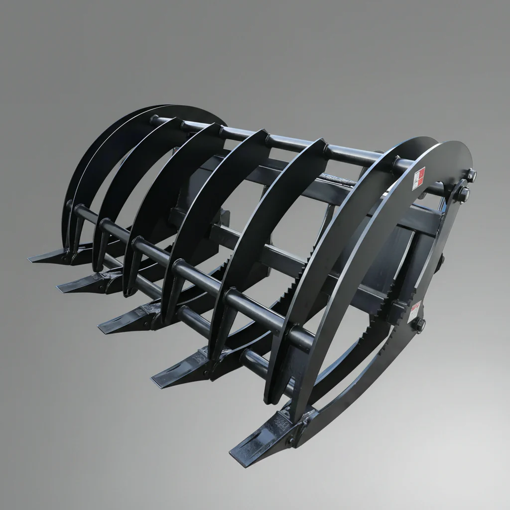 72" & 84" Heavy-Duty Skid Steer Root Grapple – Extreme Land Clearing Rake Attachment - Image 3