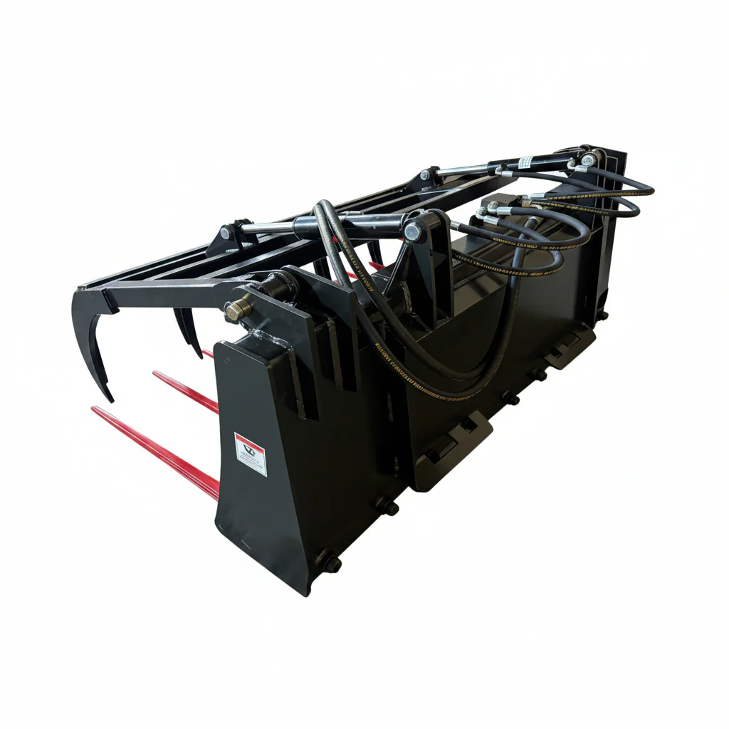 72" Hydraulic Manure Fork Grapple for Skid Steer | Heavy-Duty Farm Attachment MP1200 - Image 4