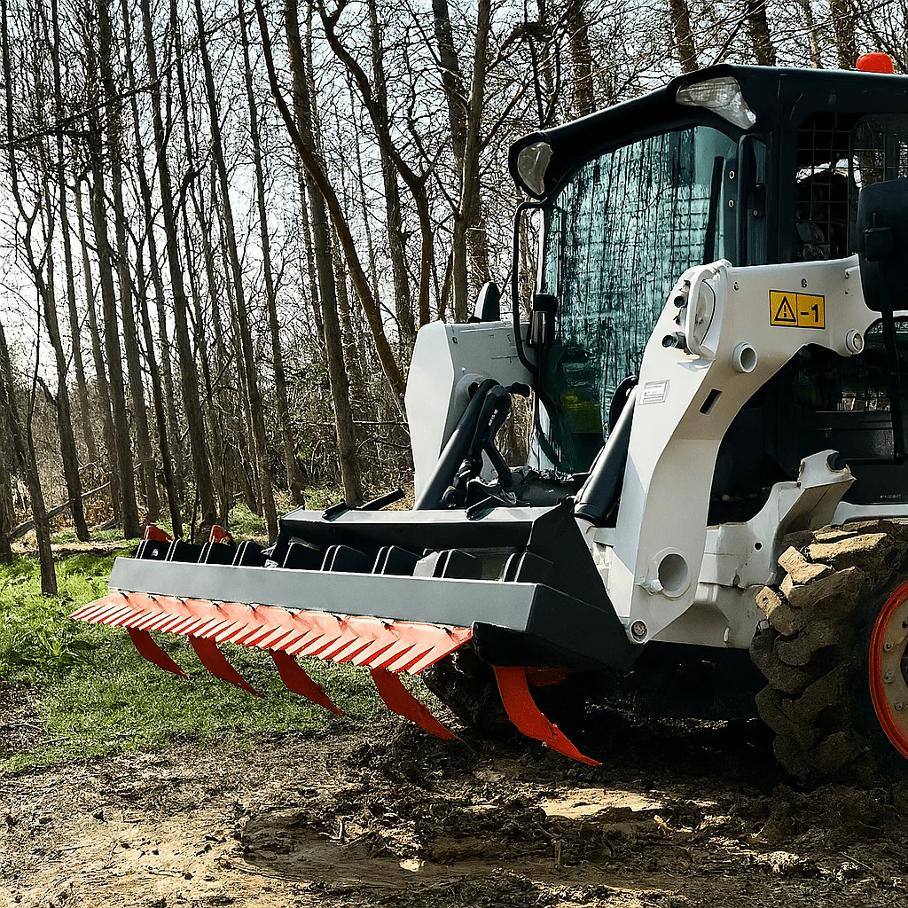 72" Skid Steer Land Ripper & Rake Comb – Adjustable Depth Scarifier | UWSLR72