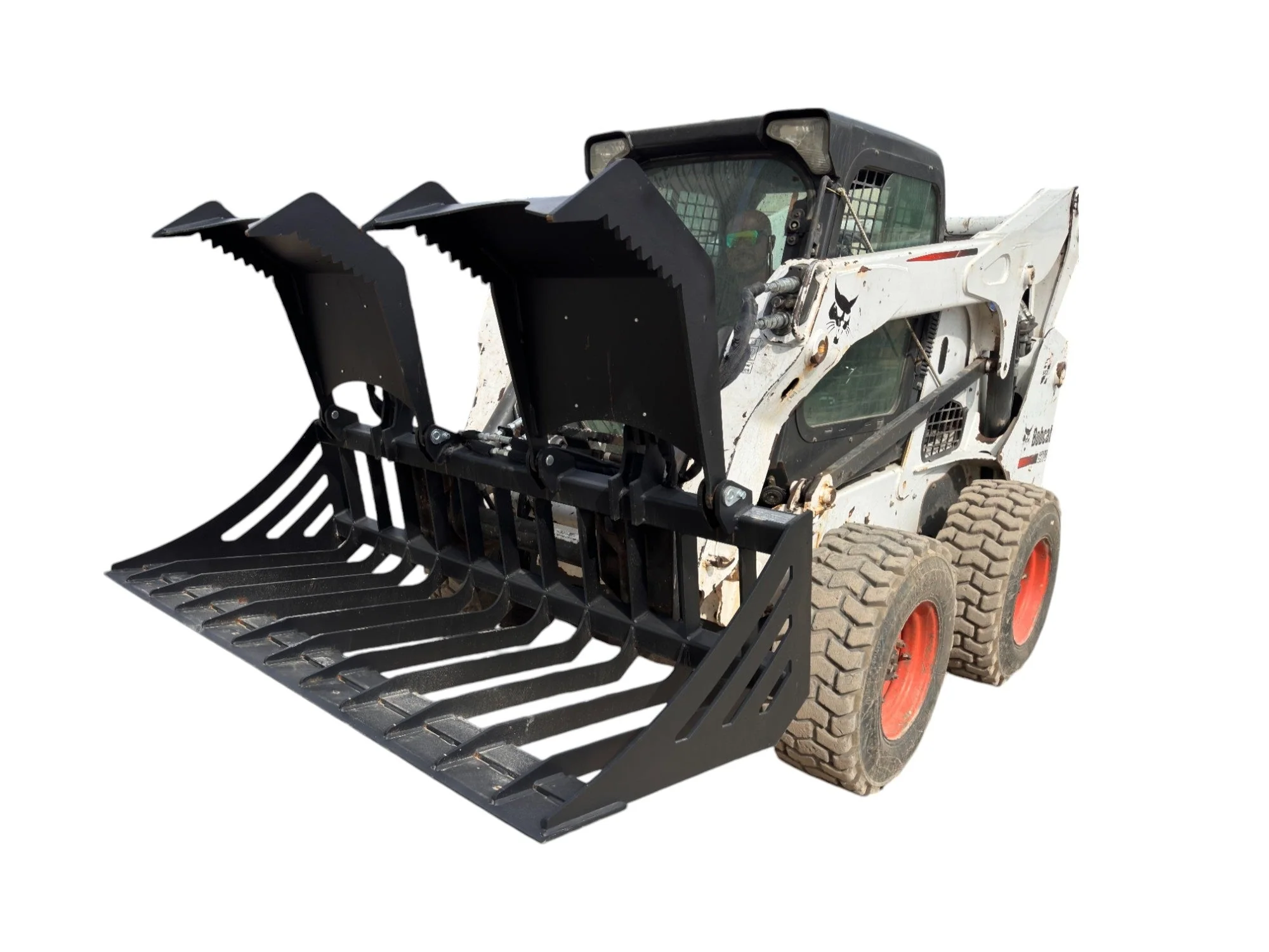 72" Skid Steer Rock Grapple Bucket – Heavy-Duty Hydraulic | SU72RGB