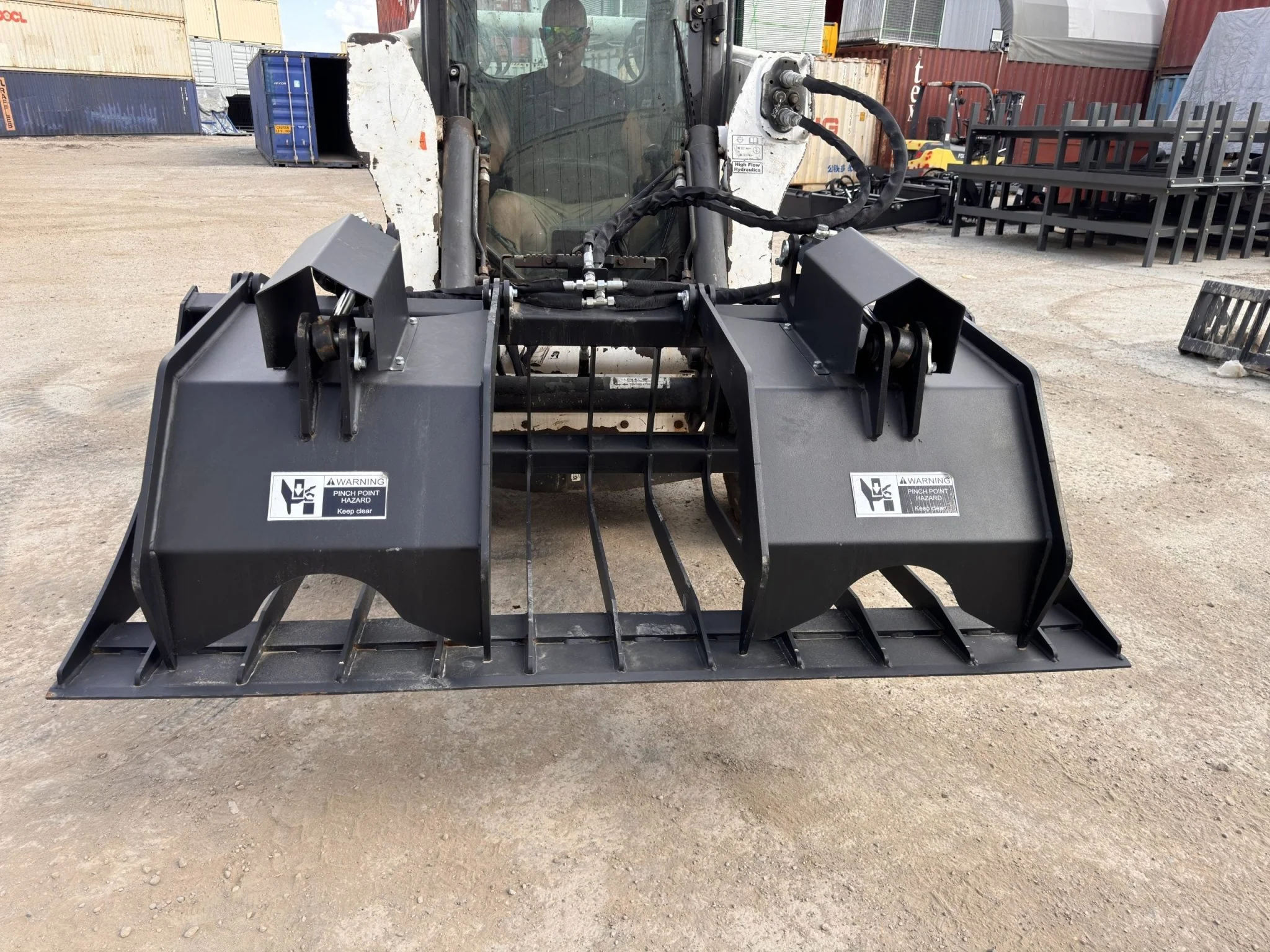 72" Skid Steer Rock Grapple Bucket – Heavy-Duty Hydraulic | SU72RGB - Image 14