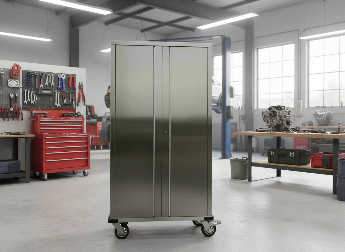72" Stainless Steel Rolling Cabinet – Heavy-Duty Lockable Storage | 72SSC