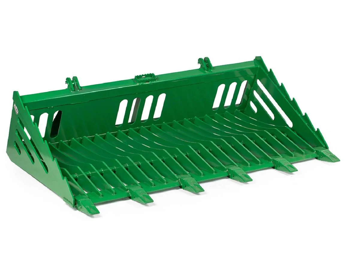 72" Heavy-Duty Rock Bucket with Teeth for John Deere Tractors – Model RTB1830 - Image 6