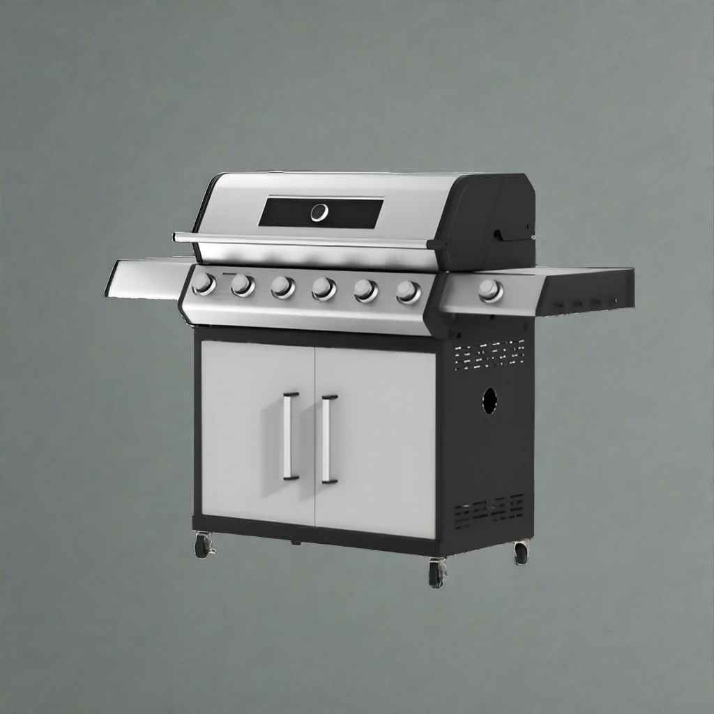 72,000 BTU 6-Burner Gas BBQ Grill barbeque – Outdoor Cooking Station w/ Side Burner | EQB96BA - Image 4