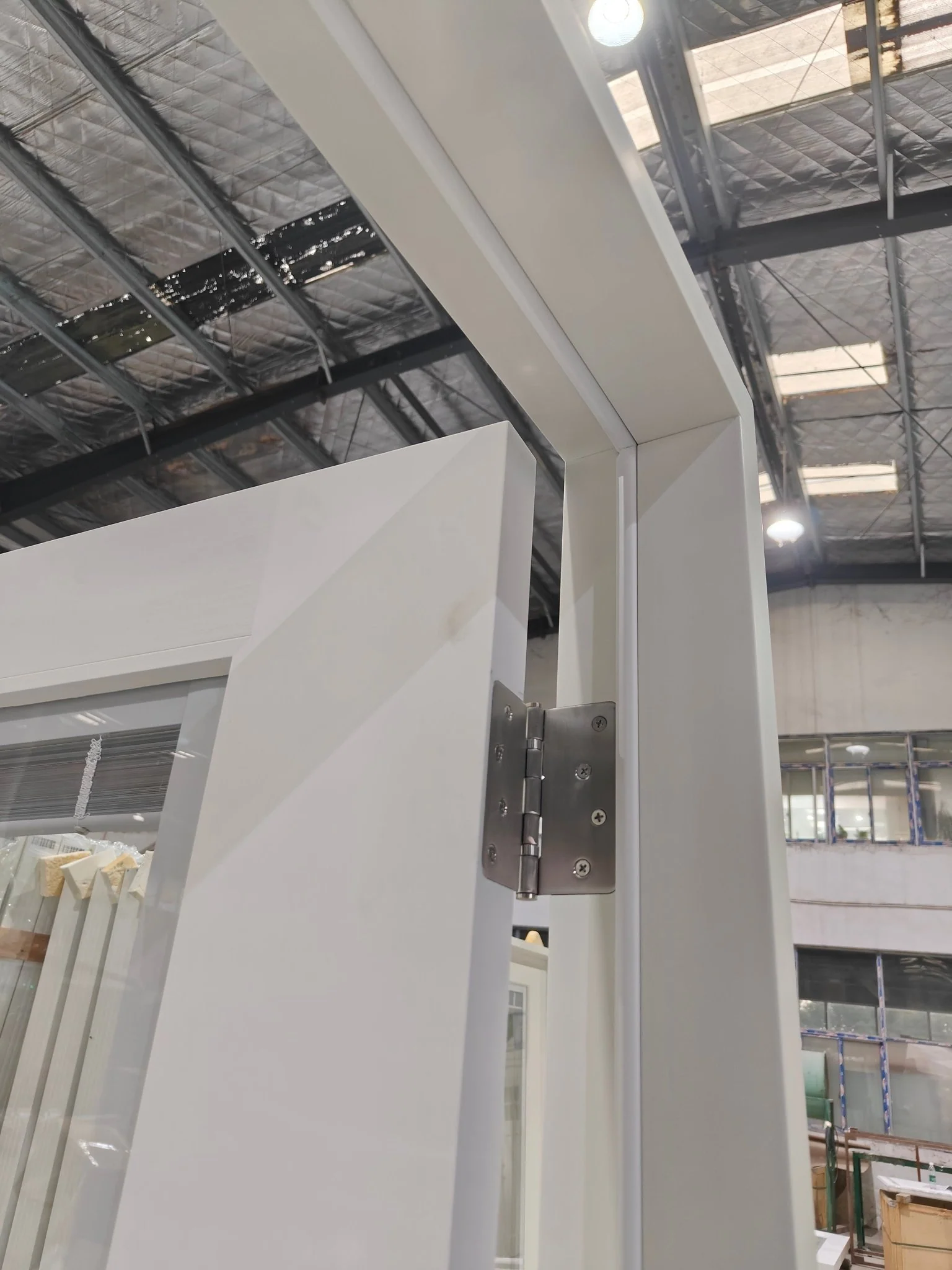 72x80 Double Fiberglass Door with Built-In Blinds Clear Glass Prehung Smooth White Finish Left or Right Active FG00DDLH FG00DDRH - Image 4