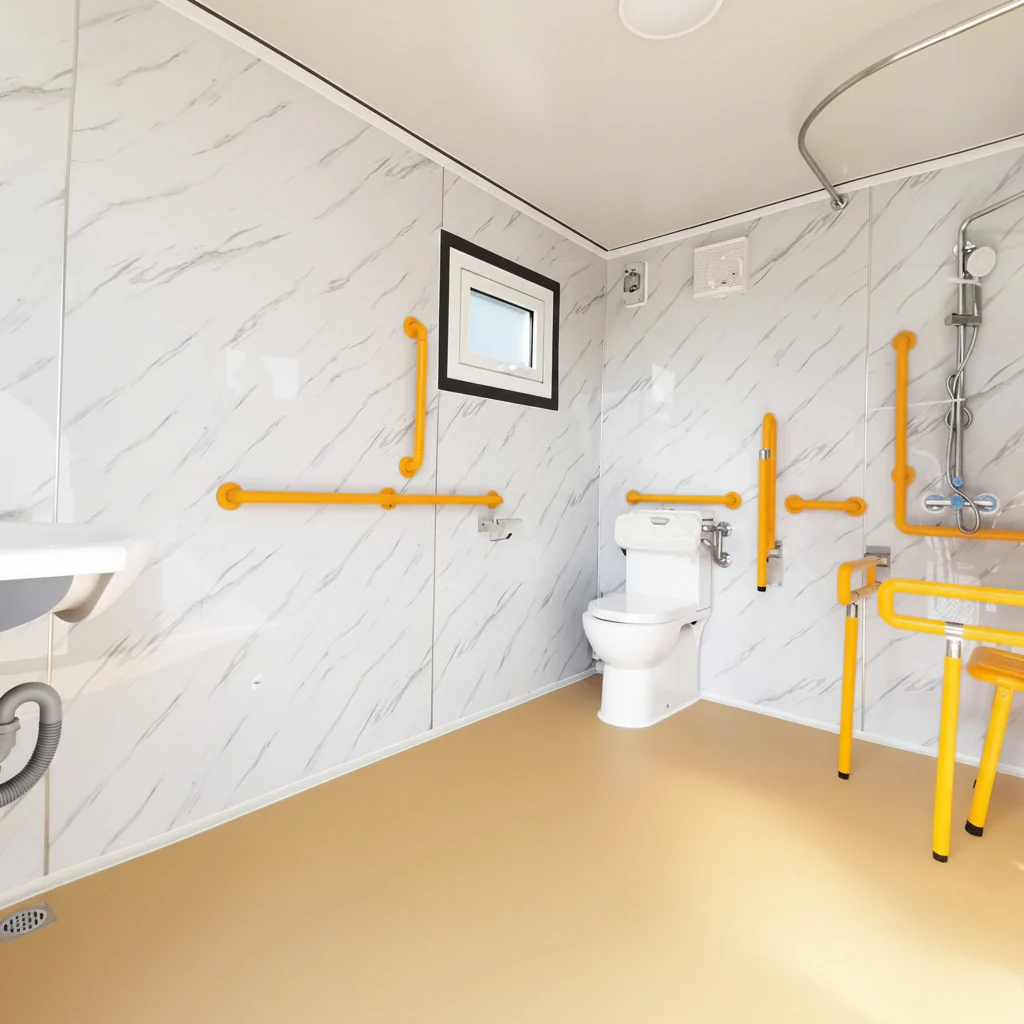 New 7' Portable Handicap-Accessible Bathroom with Ramp – ADA-Style Toilet & Sink Model SU252051 - Image 13
