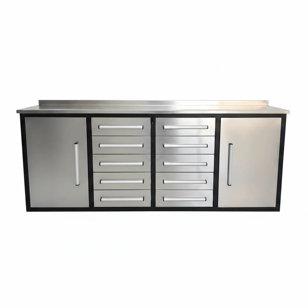 7FT Heavy-Duty Steel Tool Bench – Workbench with Drawers for Garage & Workshop - Image 2