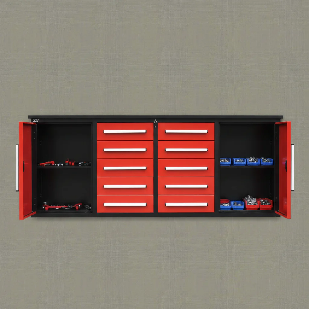 7FT Heavy-Duty Steel Tool Bench – Workbench with Drawers for Garage & Workshop - Image 5