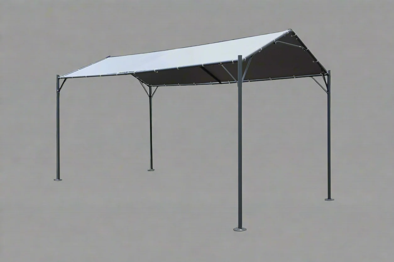 8.2x14.7 FT Gray PVC Carport Shelter – Heavy-Duty Outdoor Canopy Cover | 1228204 - Image 2
