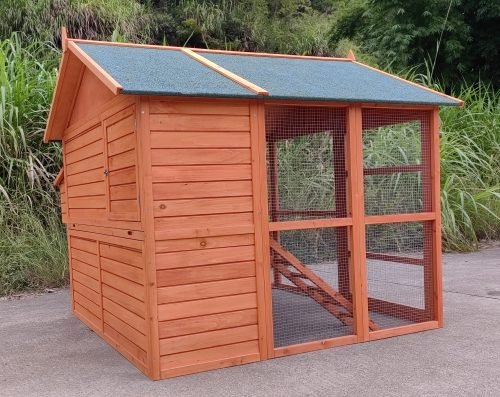 8-Chicken Wooden Chicken Coop – Large Outdoor Shelter with Nesting Box | MSHC004 - Image 3