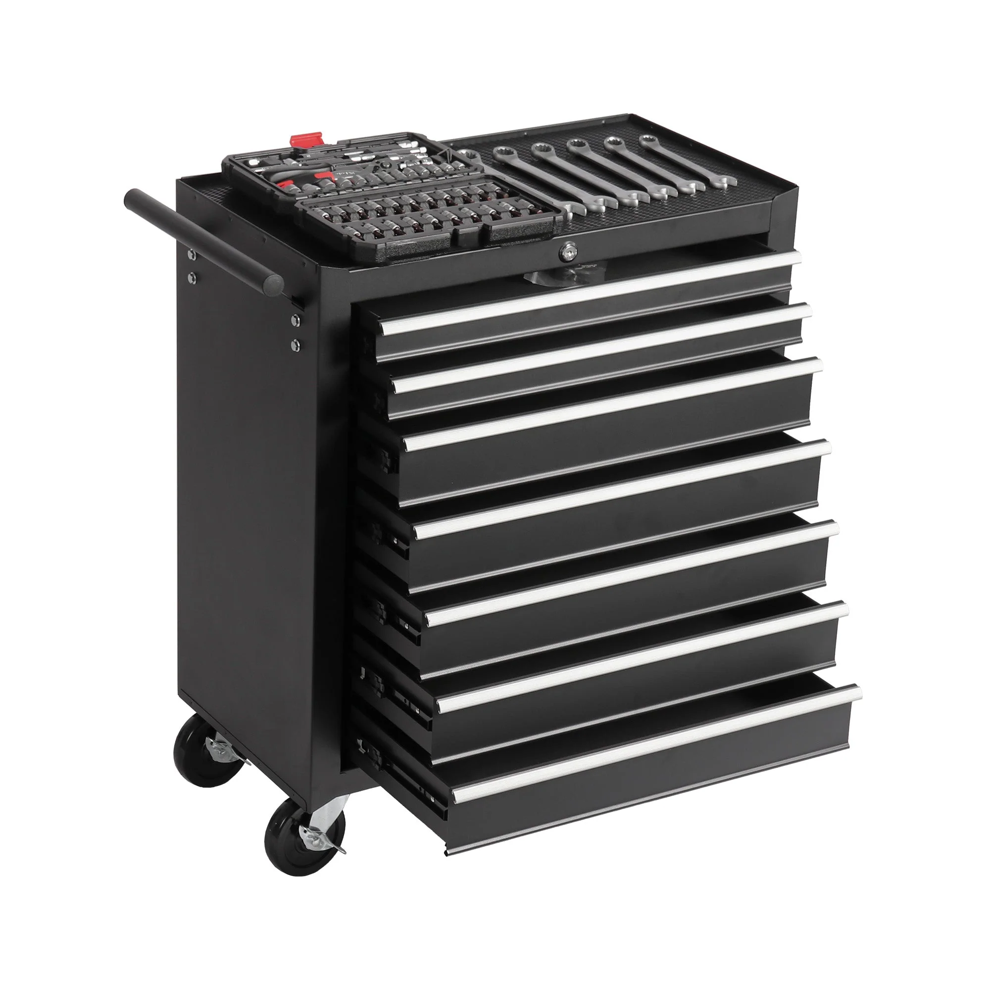 7 Drawer Garage Tool Cabinet Heavy Duty Steel Rolling Storage with Casters 31307 - Image 9