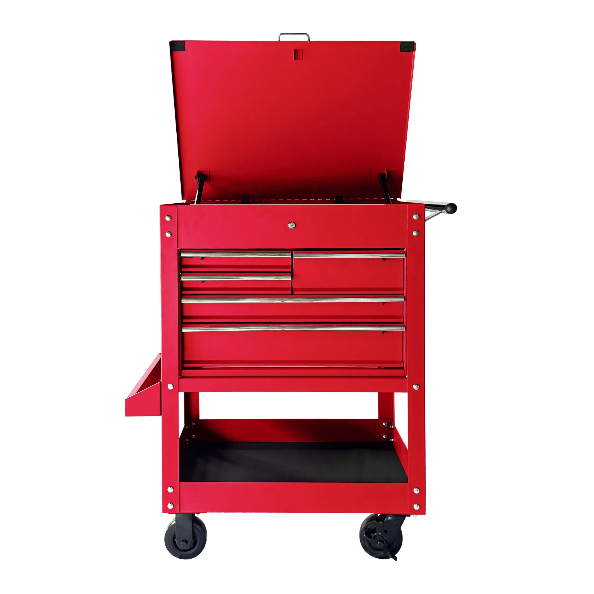 5 Drawer Heavy Duty Rolling Tool Cabinet Steel Garage Storage with Ball Bearing Slides - Image 2