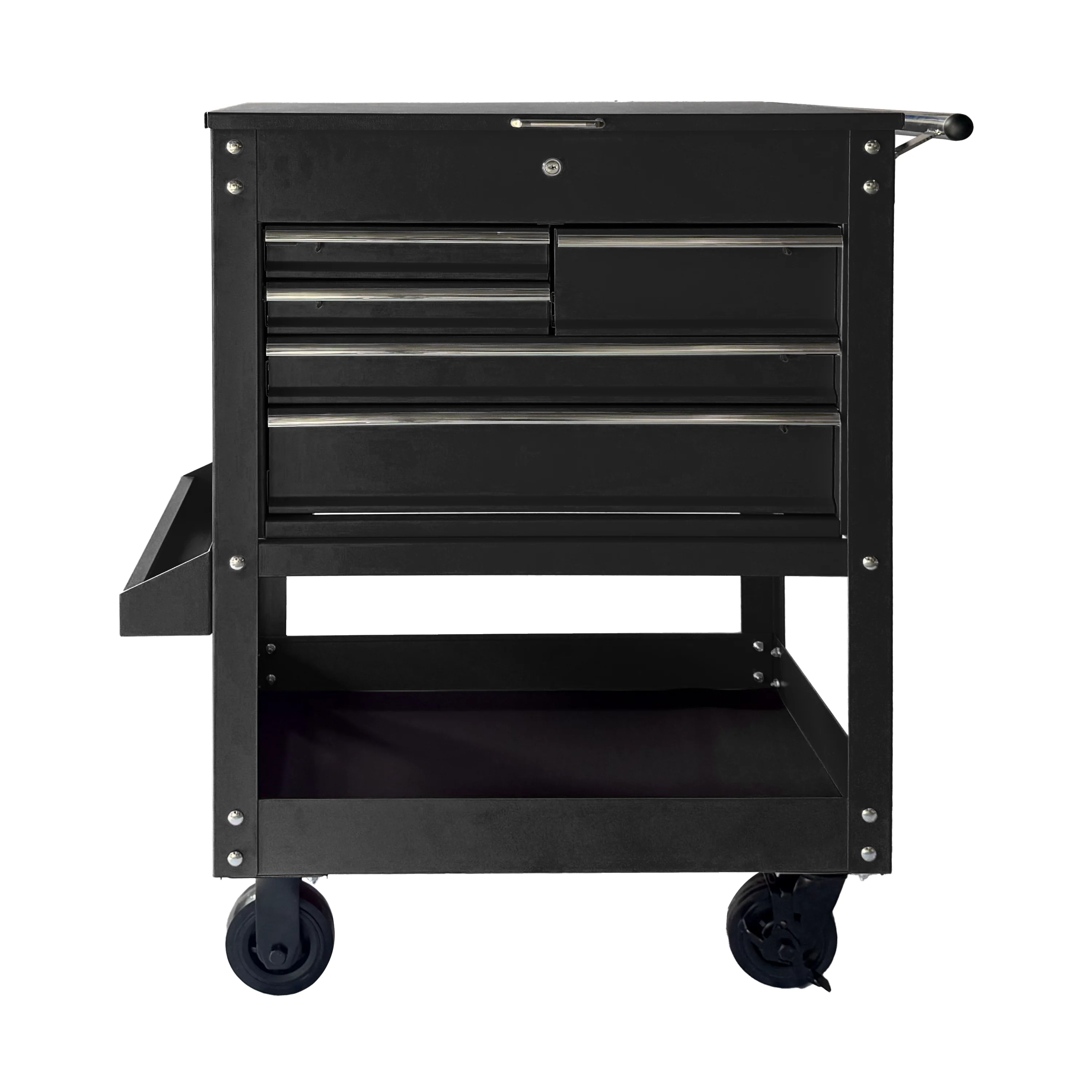 5 Drawer Heavy Duty Rolling Tool Cabinet Steel Garage Storage with Ball Bearing Slides - Image 4