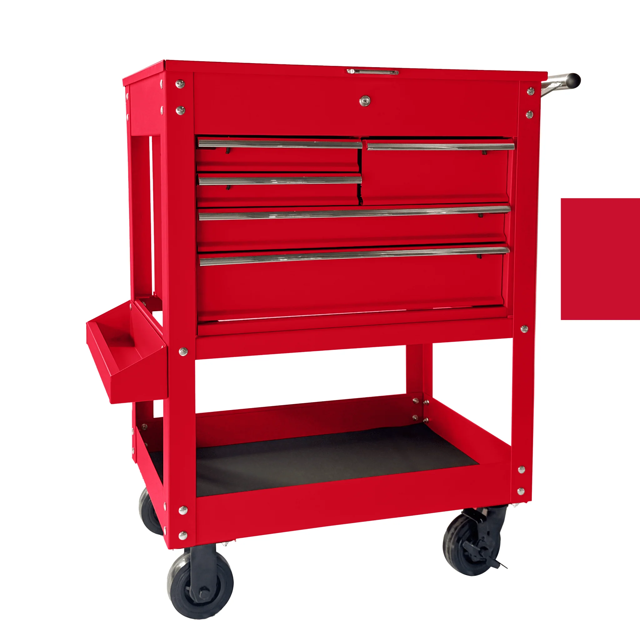 5 Drawer Heavy Duty Rolling Tool Cabinet Steel Garage Storage with Ball Bearing Slides - Image 6