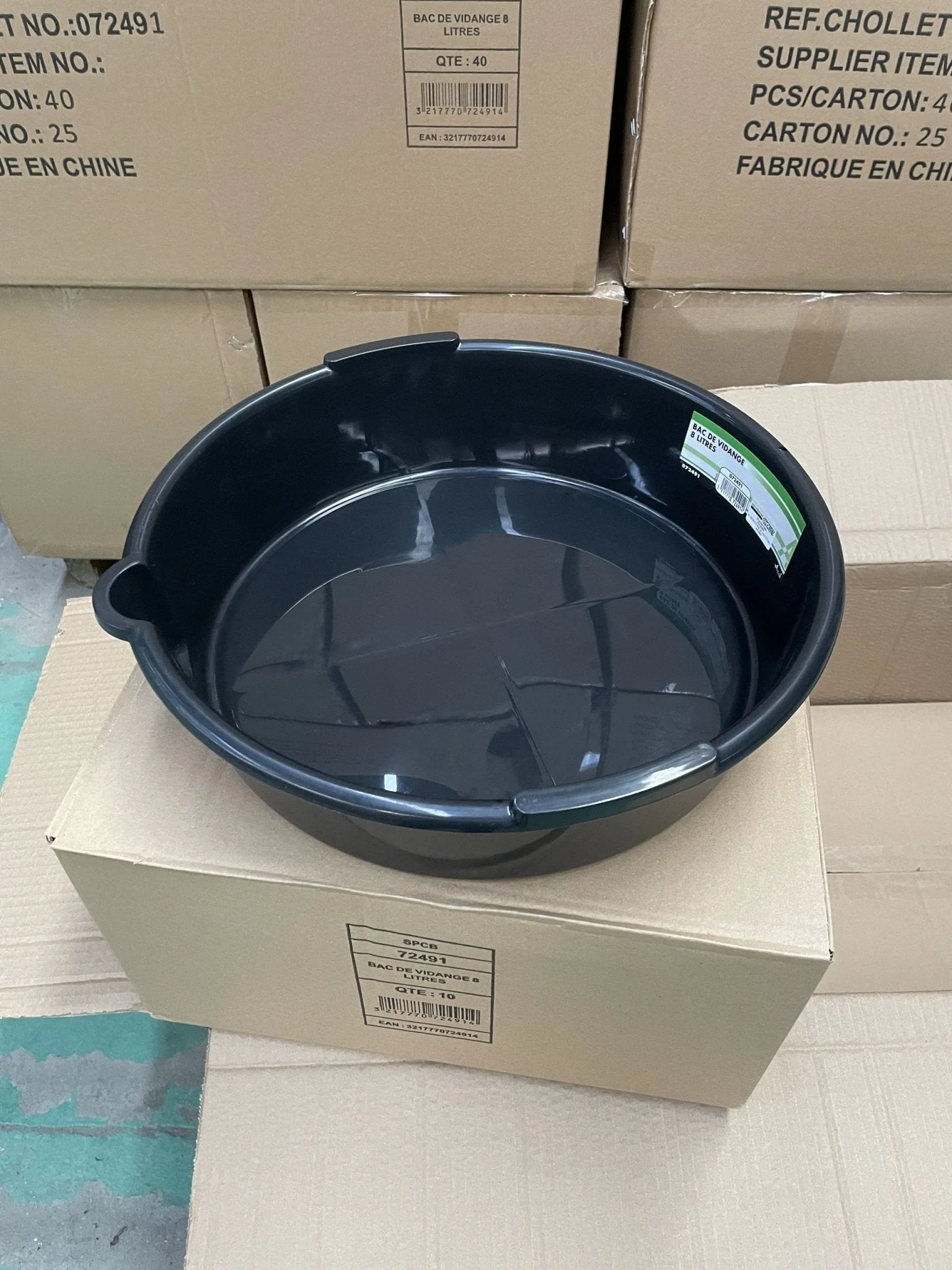 8 Litre Round Oil Drain Pan – Durable Automotive Fluid Catcher 8058117 - Image 2